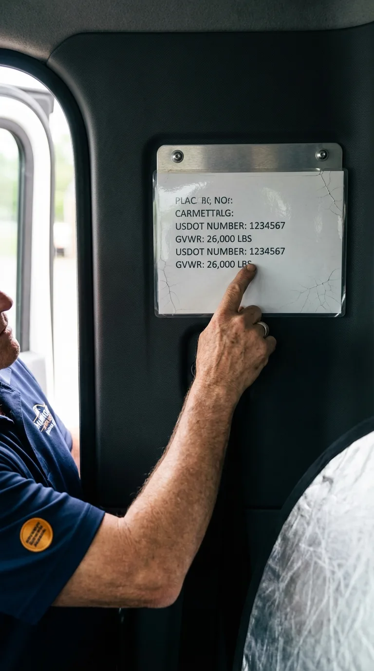 USDOT licensing placard verification in Worcester